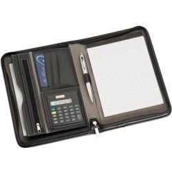 Non Leather Compendiums - A5 Zippered Compendium With Calculator