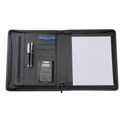 Leather Zip Compendiums - A4 Bonded Leather Compendium