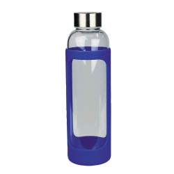 Stubby Holders - Sleeve Glass Drink Bottle with Stainless Steel Lid