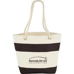 Cotton & Calico Tote Bags - Capri Stripes Cotton Tote