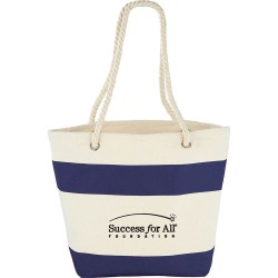 Cotton & Calico Tote Bags - Capri Stripes Cotton Tote