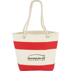 Cotton & Calico Tote Bags - Capri Stripes Cotton Tote