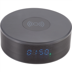 Desk Clocks - Bluetooth Speaker Clock w/Wireless Charging