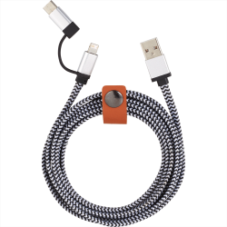 USB Hubs & Cables - Paramount 3-in-1 Fabric Charging Cable