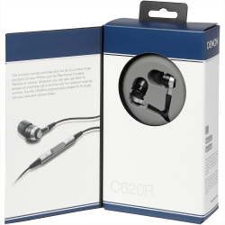 Portable Headphones - Denon AH-C620R Wired Earbuds with Music Control
