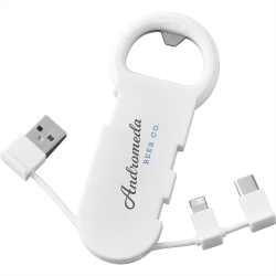 Phone Accessories - Bottle Opener with 3-in-1 Charging Cable