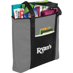 Non Woven Bags - Timeline Non-Woven Zipper Business Tote