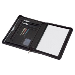 Non Leather Compendiums - A4 Zippered Compendium With Stitched Edges