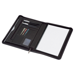 Non Leather Compendiums - A4 Zippered Compendium With Stitched Edges