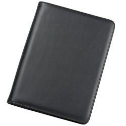 Non Leather Compendiums - A4 Zippered Compendium With Peach Skin Interior