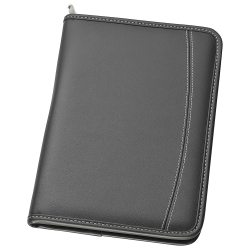 Non Leather Compendiums - A5 Zippered Compendium With Striped Interior
